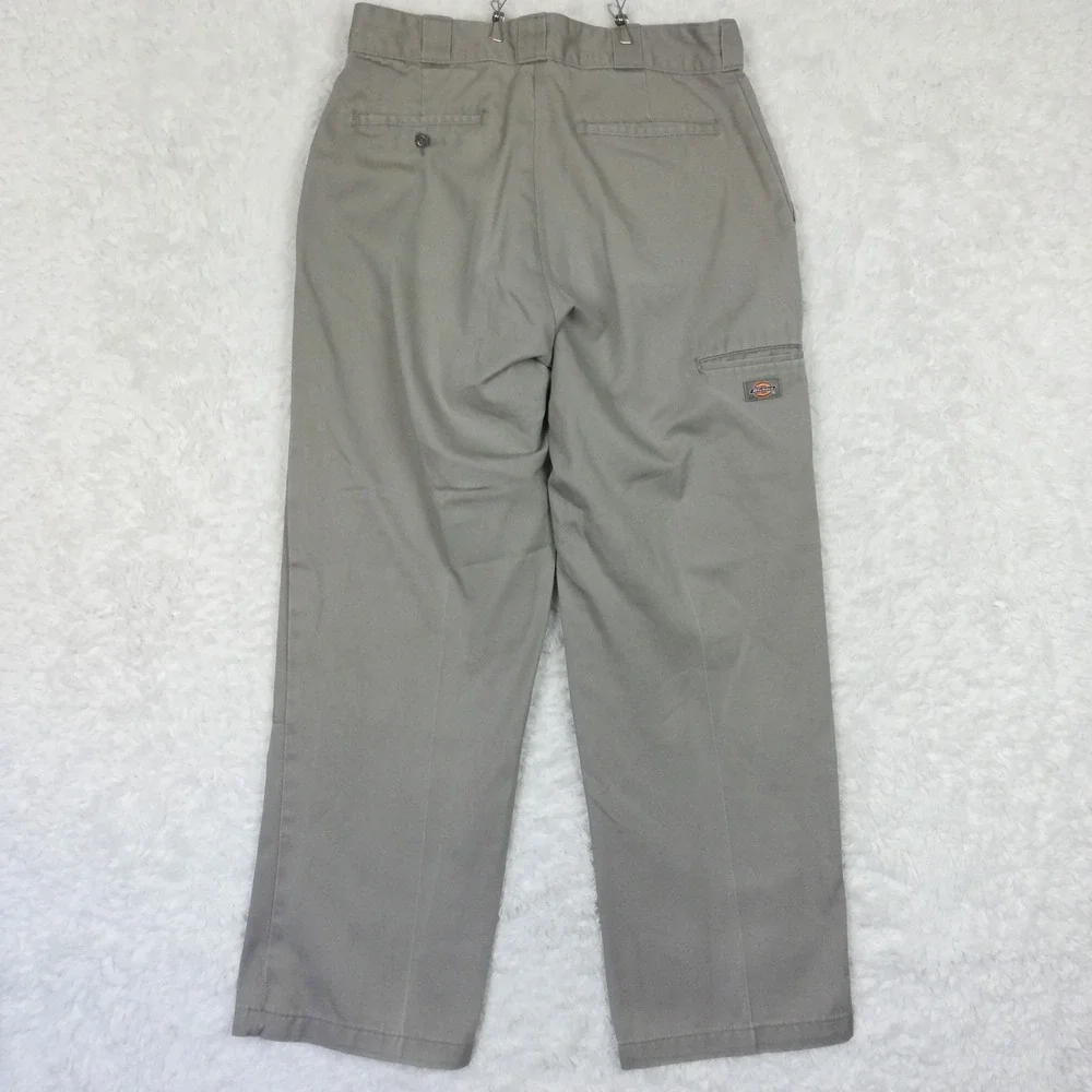 Dickies Mens Pants Loose Fit Double Knee Work Gray Straight Leg 34x32